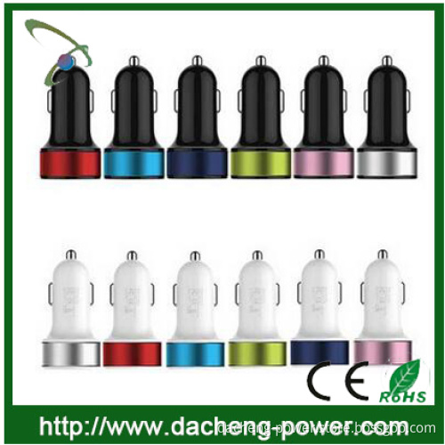 5V 3.1A portable dual usb car charger for Iphone5/6